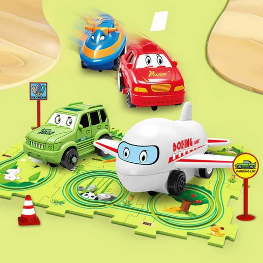 PuzzleRace DIY Kids Racing Track